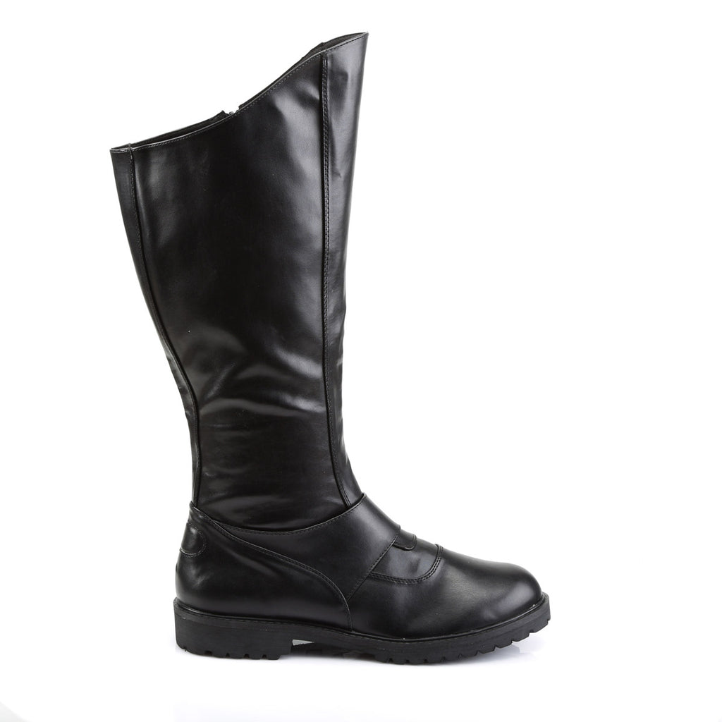 Monk Strap Knee Length Full Inner Side Zipper Flat Heel Boots Shoes Pleaser Funtasma GOTHAM/100