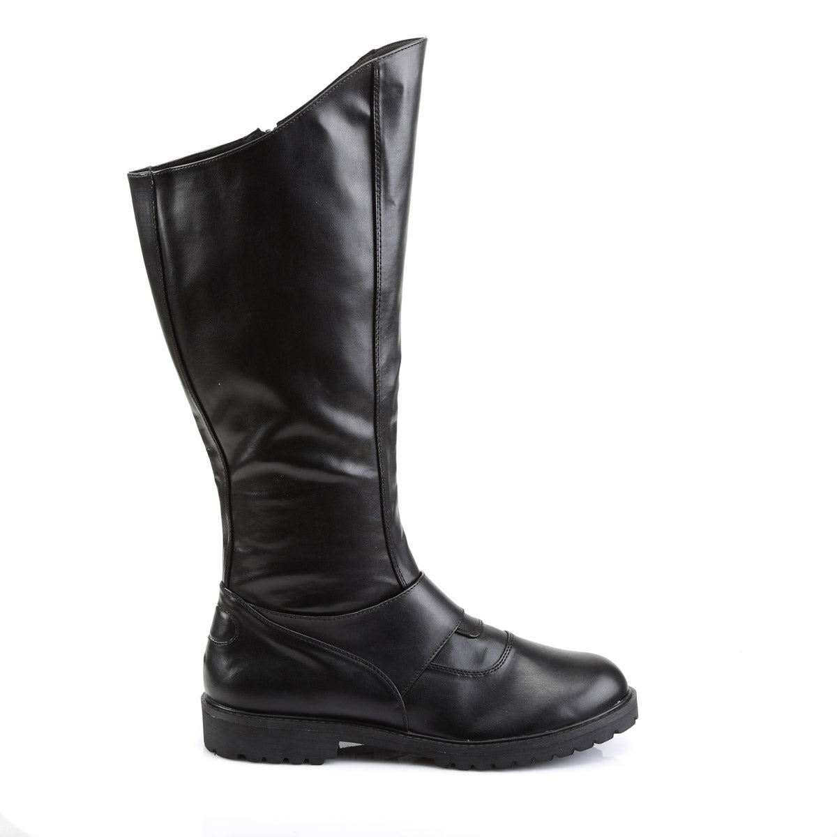 Monk Strap Knee Length Full Inner Side Zipper Flat Heel Boots Shoes Pleaser Funtasma GOTHAM/100
