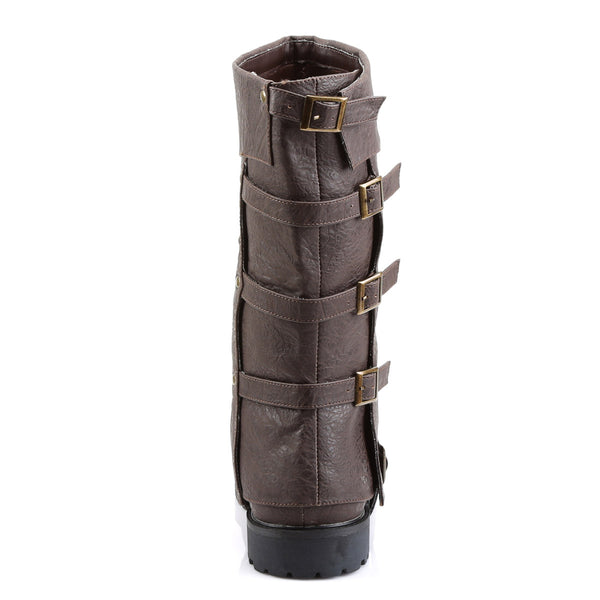 Detachable Knee High Cuff Buckle Strap Low Heel Boots Shoes Pleaser Funtasma GOTHAM/105