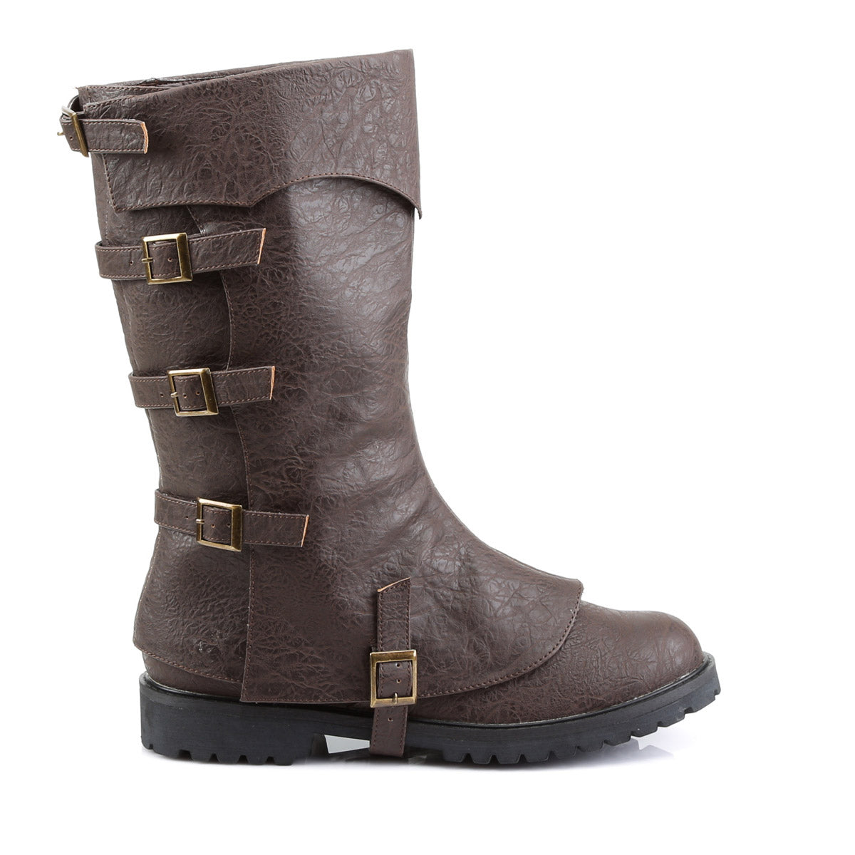Detachable Knee High Cuff Buckle Strap Low Heel Boots Shoes Pleaser Funtasma GOTHAM/105
