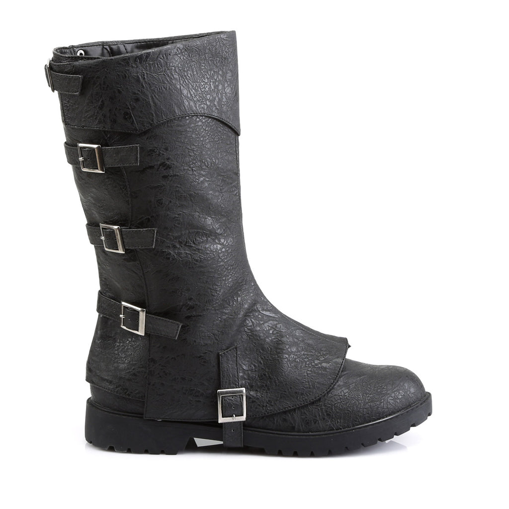 Detachable Knee High Cuff Buckle Strap Low Heel Boots Shoes Pleaser Funtasma GOTHAM/105