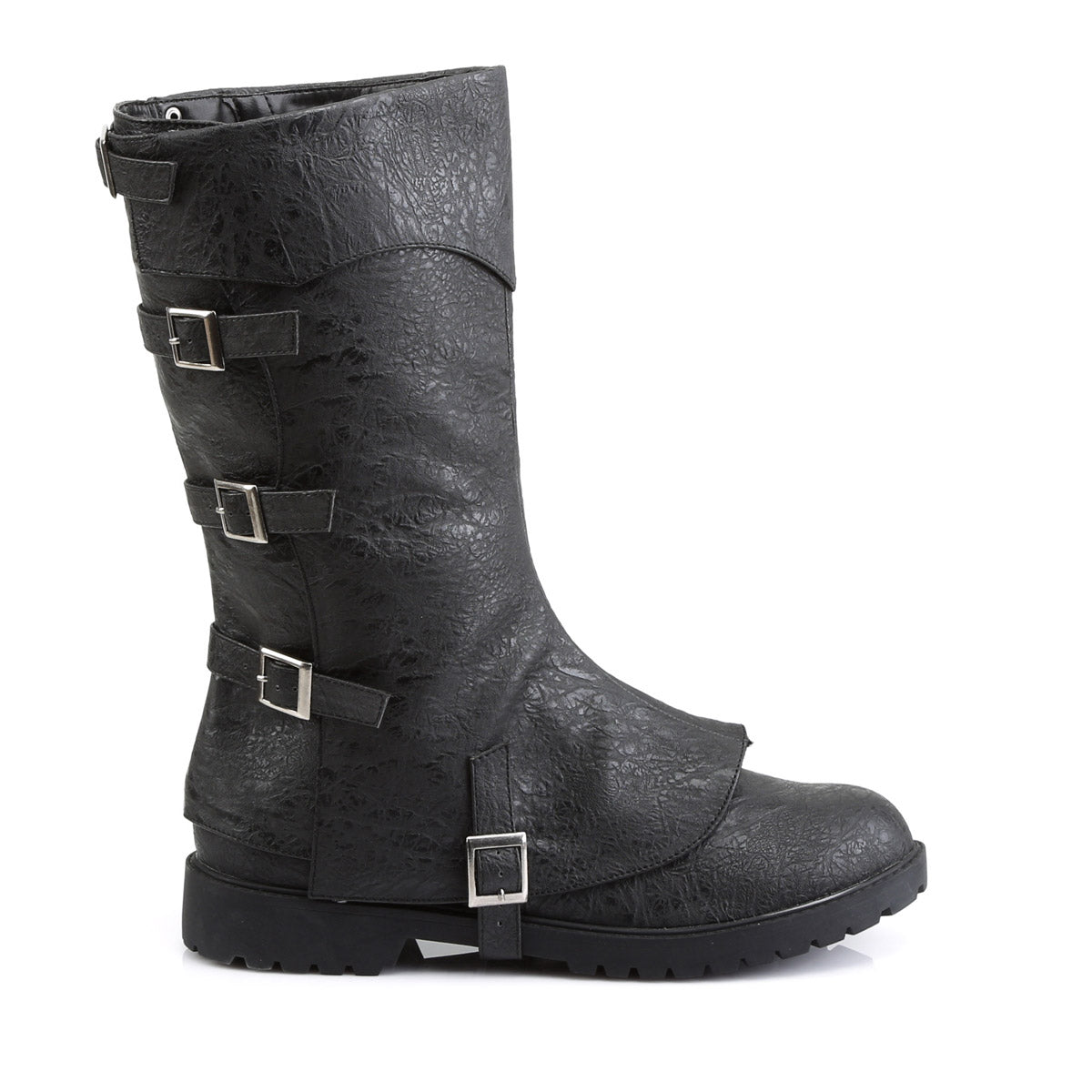 Detachable Knee High Cuff Buckle Strap Low Heel Boots Shoes Pleaser Funtasma GOTHAM/105
