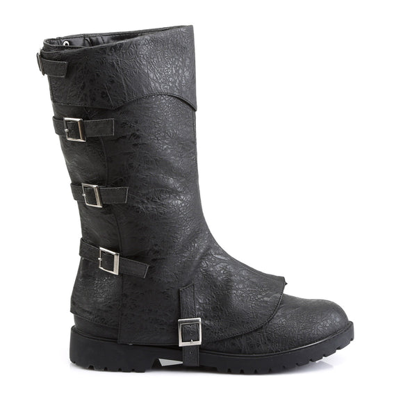 Detachable Knee High Cuff Buckle Strap Low Heel Boots Shoes Pleaser Funtasma GOTHAM/105