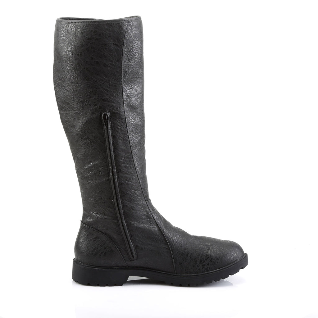 Button Lace Up Low Heel Knee High Full Inner Zipper Boots Shoes Pleaser Funtasma GOTHAM/109