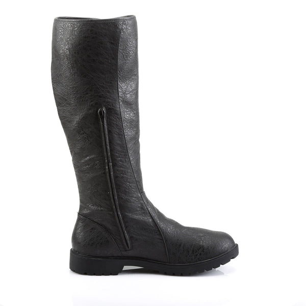 Button Lace Up Low Heel Knee High Full Inner Zipper Boots Shoes Pleaser Funtasma GOTHAM/109
