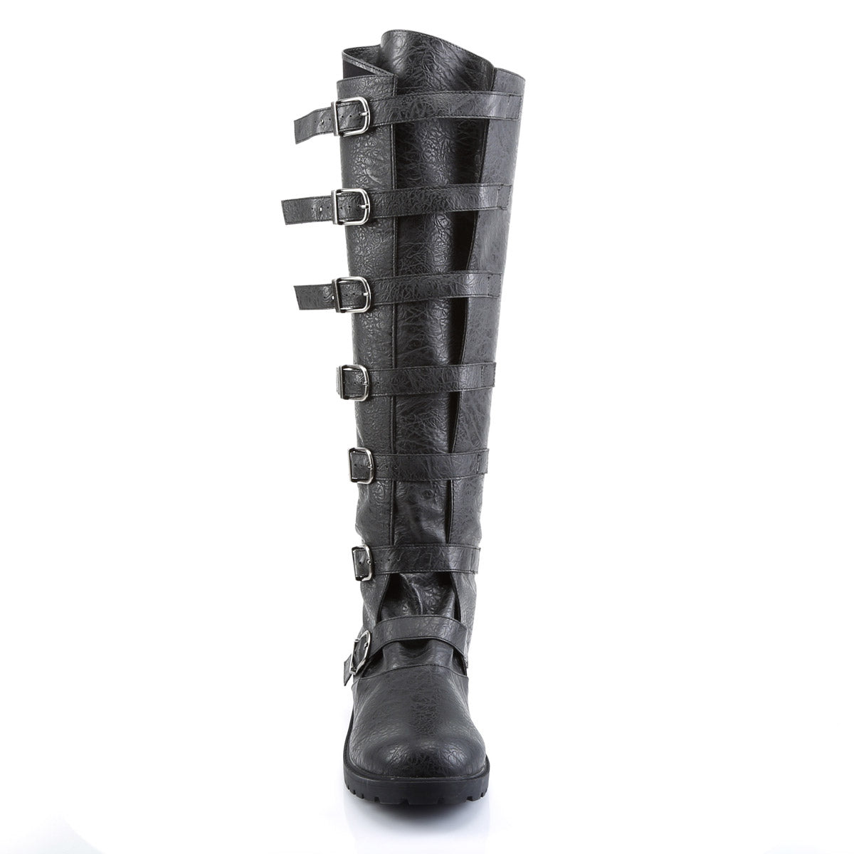 Pleaser Funtasma Expandable Shaft Multi Buckle Strap Knee Length Pull On Boots Shoes GOTHAM/110 Secondary image