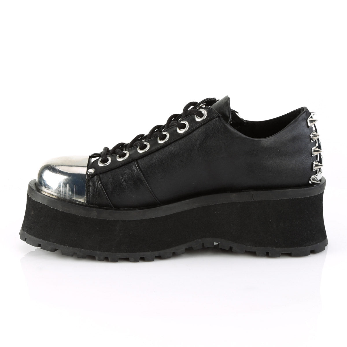 Demonia 2 3/4" Platform Lace-Up Shoe W/ Metal Toe Cap GRAVEDIGGER/04 Secondary image