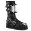 2 3/4" PF Lace-Up Mid-Calf Boot W/ Metal Toe Cap, Side Zip Pleaser Demonia GRAD250/BVL