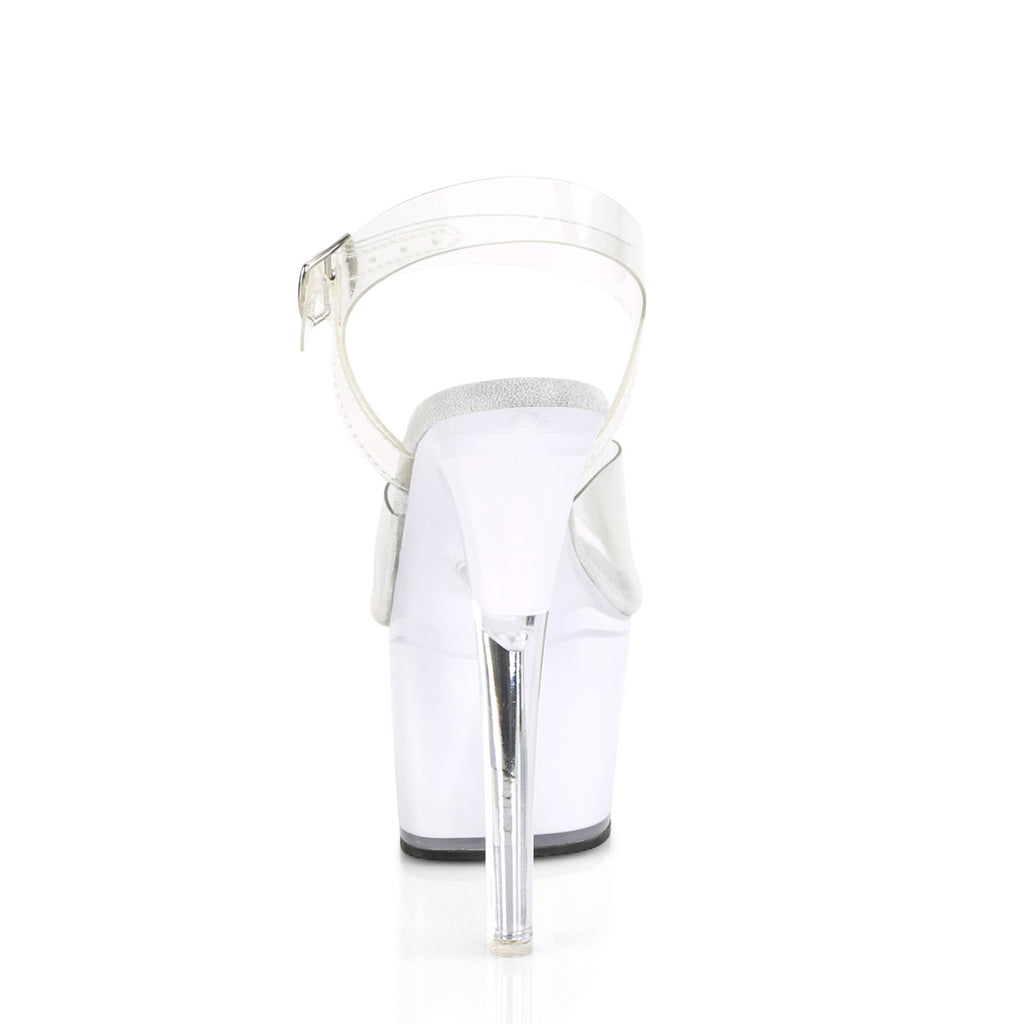 7" Heel, 2 3/4" PF LED Illuminated Ankle Strap Sandal Pleaser Pleaser ILLUMINATOR/708