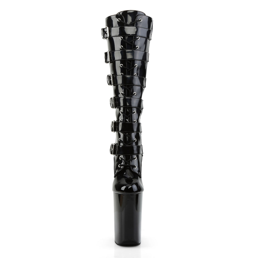 Buckle Lace Up Knee High Platforms Extreme Stiletto Heel Boots Shoes Pleaser  INFINITY/2049