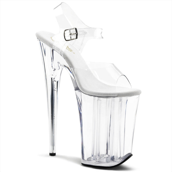 Extreme Platform Stiletto Clear Ankle Strap Sandals High Heels Shoes Pleaser Pleaser INFINITY/908