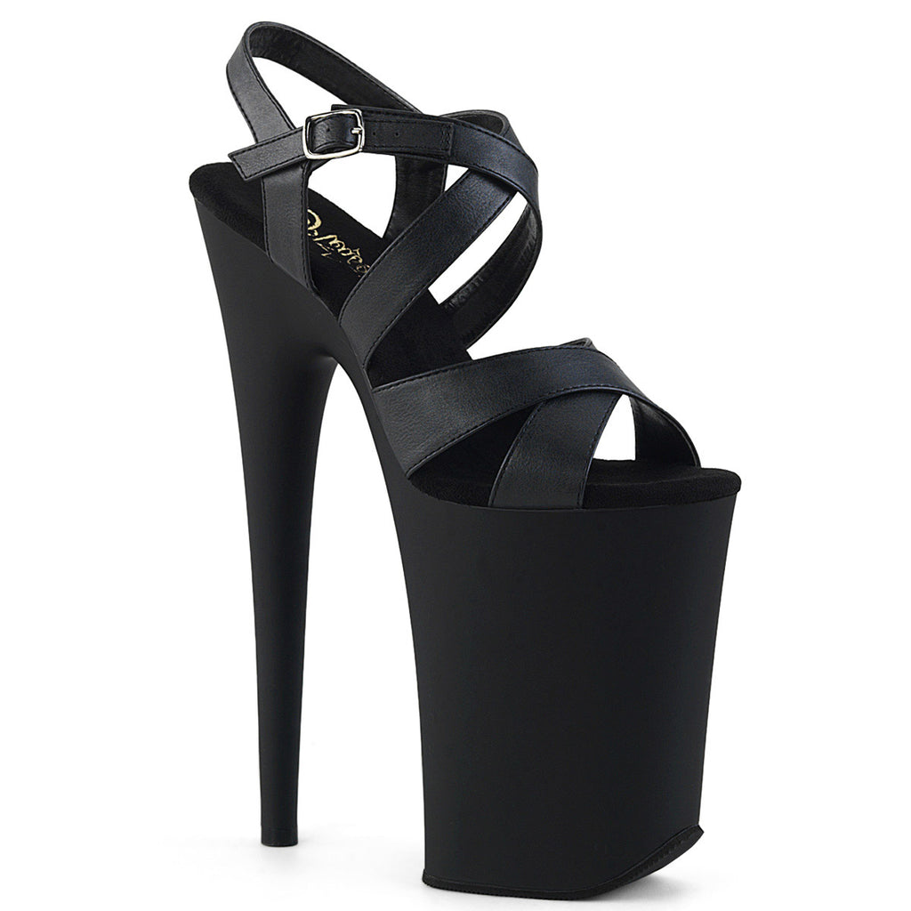 9" Heel, 5 1/4" PF Criss-Cross Ankle Strap Sandal Pleaser Pleaser INFINITY/997
