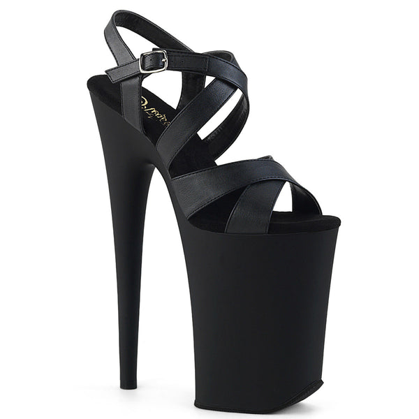 9" Heel, 5 1/4" PF Criss-Cross Ankle Strap Sandal Pleaser Pleaser INFINITY/997