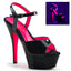 6" Heel, 1 3/4" PF Two Tone Ankle Strap Sandal Pleaser Pleaser KISS/209TT