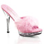 Cute Marabou Fur Upper Platform Stiletto Slide Mule High Heels Shoes Pleaser Fabulicious LIP/101/8