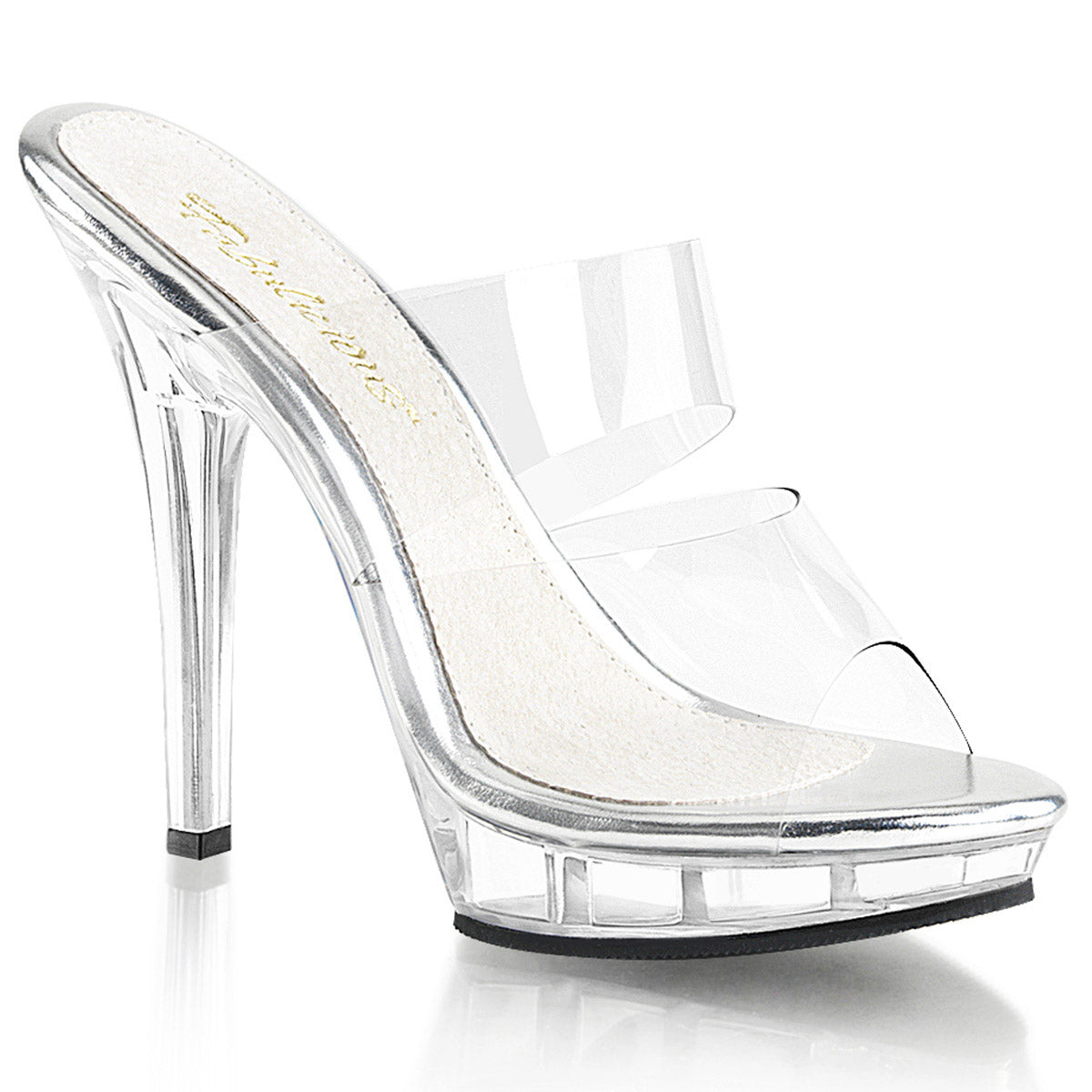 Sexy Dual Strap Slide Sandal Mule Platform Stiletto High Heels Shoes Pleaser Fabulicious LIP/102 Main image