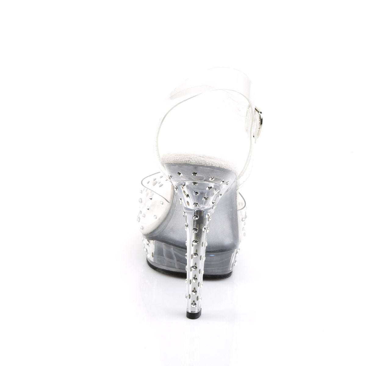 Rhinestone Accent Platform Stiletto Buckled Sandal High Heels Shoes Pleaser Fabulicious LIP/108RS