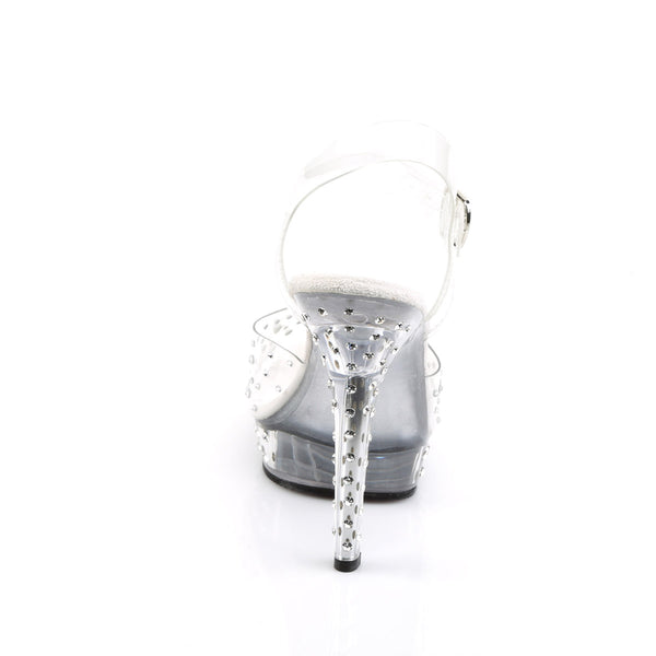 Rhinestone Accent Platform Stiletto Buckled Sandal High Heels Shoes Pleaser Fabulicious LIP/108RS