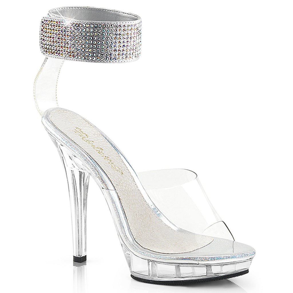 Sexy Rhinestone Wide Ankle Cuff Platform Stiletto High Heels Shoes Pleaser Fabulicious LIP/142
