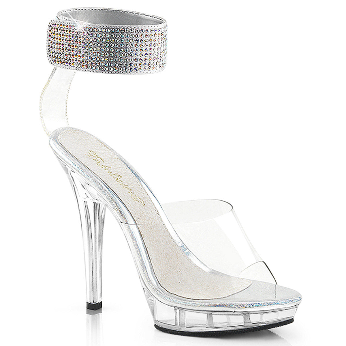 Sexy Rhinestone Wide Ankle Cuff Platform Stiletto High Heels Shoes Pleaser Fabulicious LIP/142