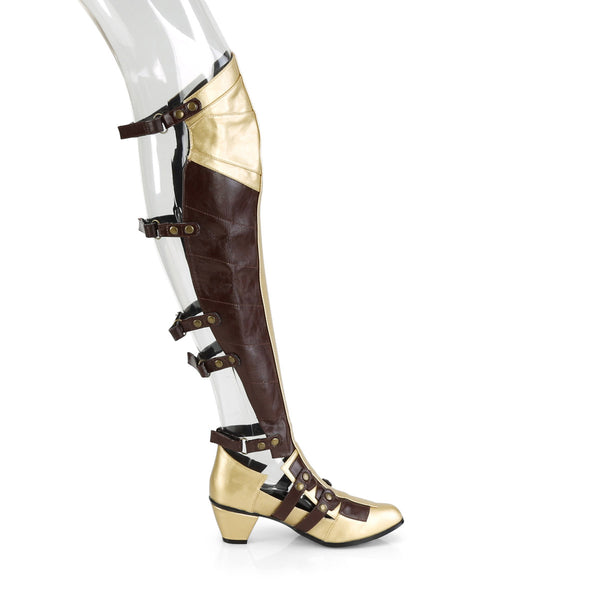 2 1/2" Block Heel Over-the-Knee Boot W/ Hook N'Loop Closure Pleaser Funtasma MAIDEN/8830