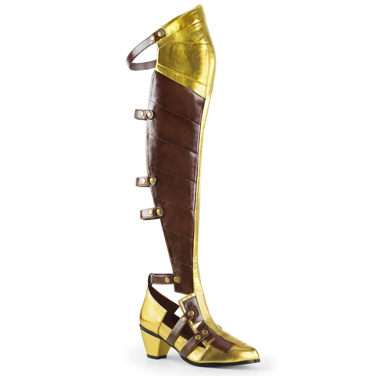 2 1/2" Block Heel Over-the-Knee Boot W/ Hook N'Loop Closure Pleaser Funtasma MAIDEN/8830 Main image