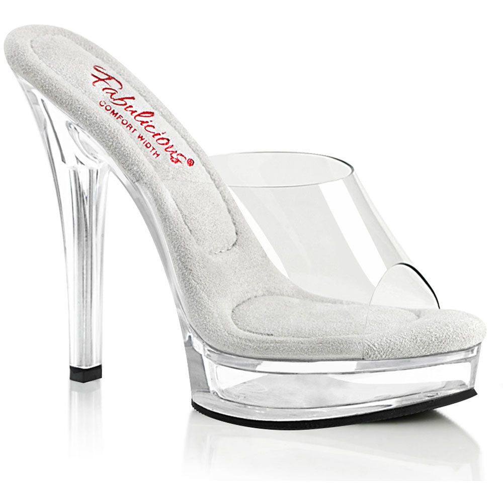 Fabulicious Majesty-501 Slide Sandals with 5" Heel and Comfort Width for Women Secondary image