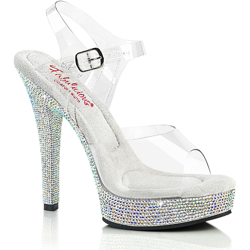 5" Heel, 1" Pf Ankle Strap Sandal Pleaser Fabulicious MAJESTY/508DM