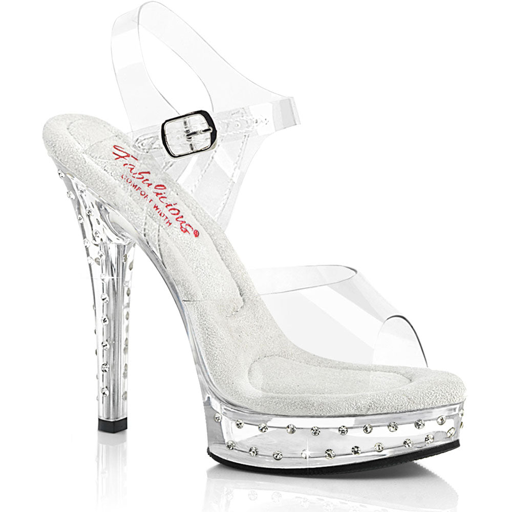 5" Heel, 1" Pf Ankle Strap Sandal Pleaser Fabulicious MAJESTY/508SDT Main image