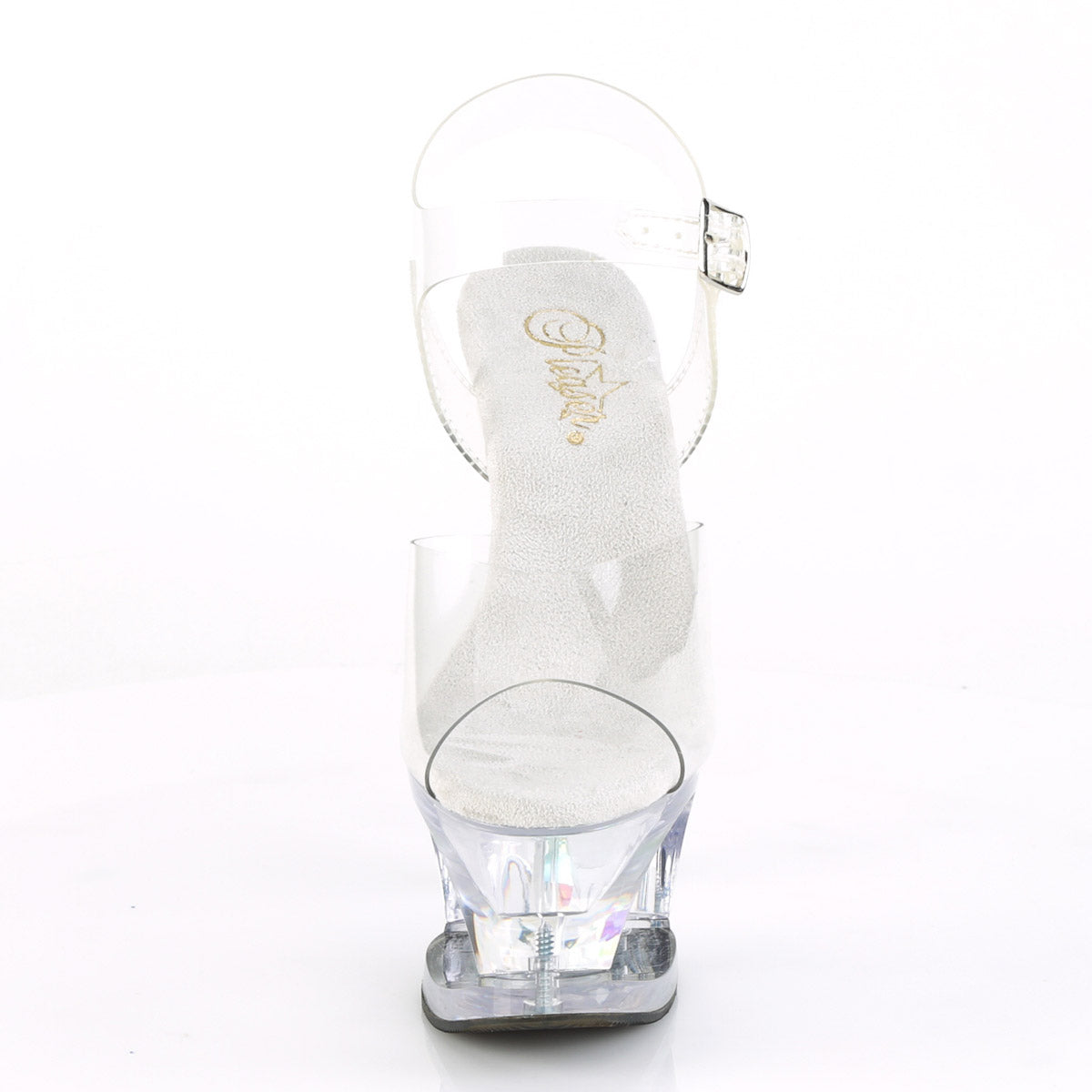 Pleaser 7" Heel Clear Platform Ankle Strap Sandal with Diamond Detail for Women Secondary image