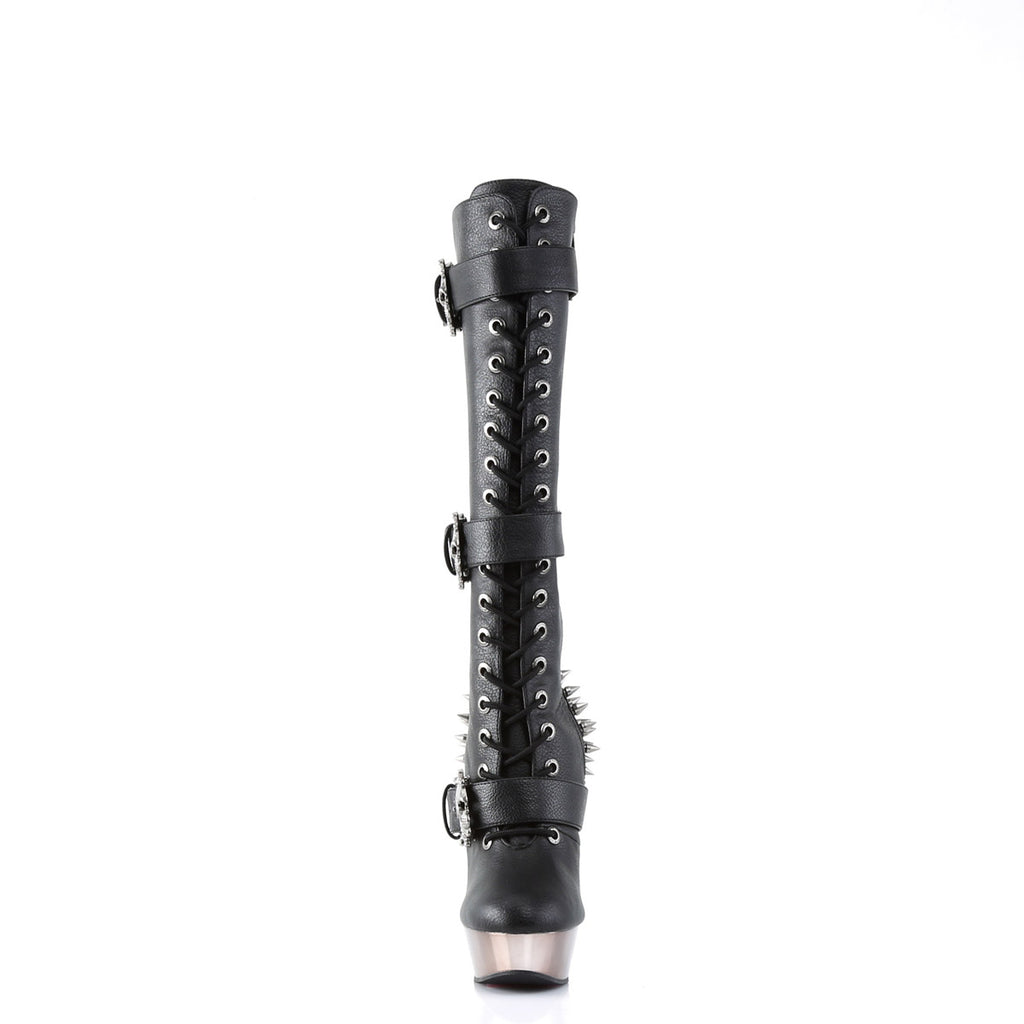 Punk Rock Spiked Heel Finger Bone Stiletto Knee High Boots Shoes Pleaser Demonia MUERTO/2028
