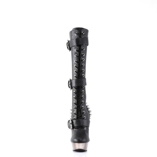 Punk Rock Spiked Heel Finger Bone Stiletto Knee High Boots Shoes Pleaser Demonia MUERTO/2028