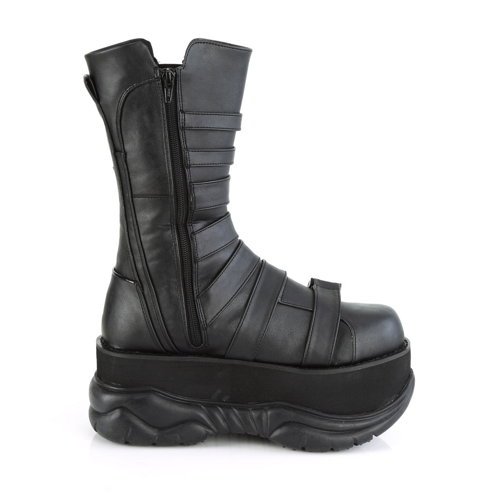 3" PF Mid Calf Boot, Side Zip Pleaser Demonia NEPTUNE/210