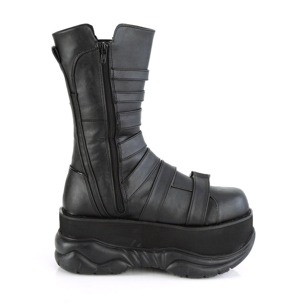 3" PF Mid Calf Boot, Side Zip Pleaser Demonia NEPTUNE/210
