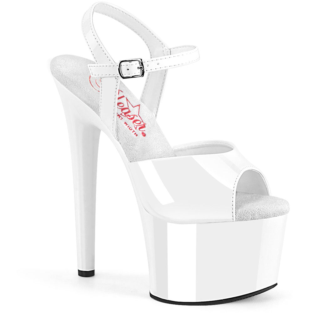 7" Heel, 2" Pf Ankle Strap Sandal Pleaser Pleaser PASSION/709