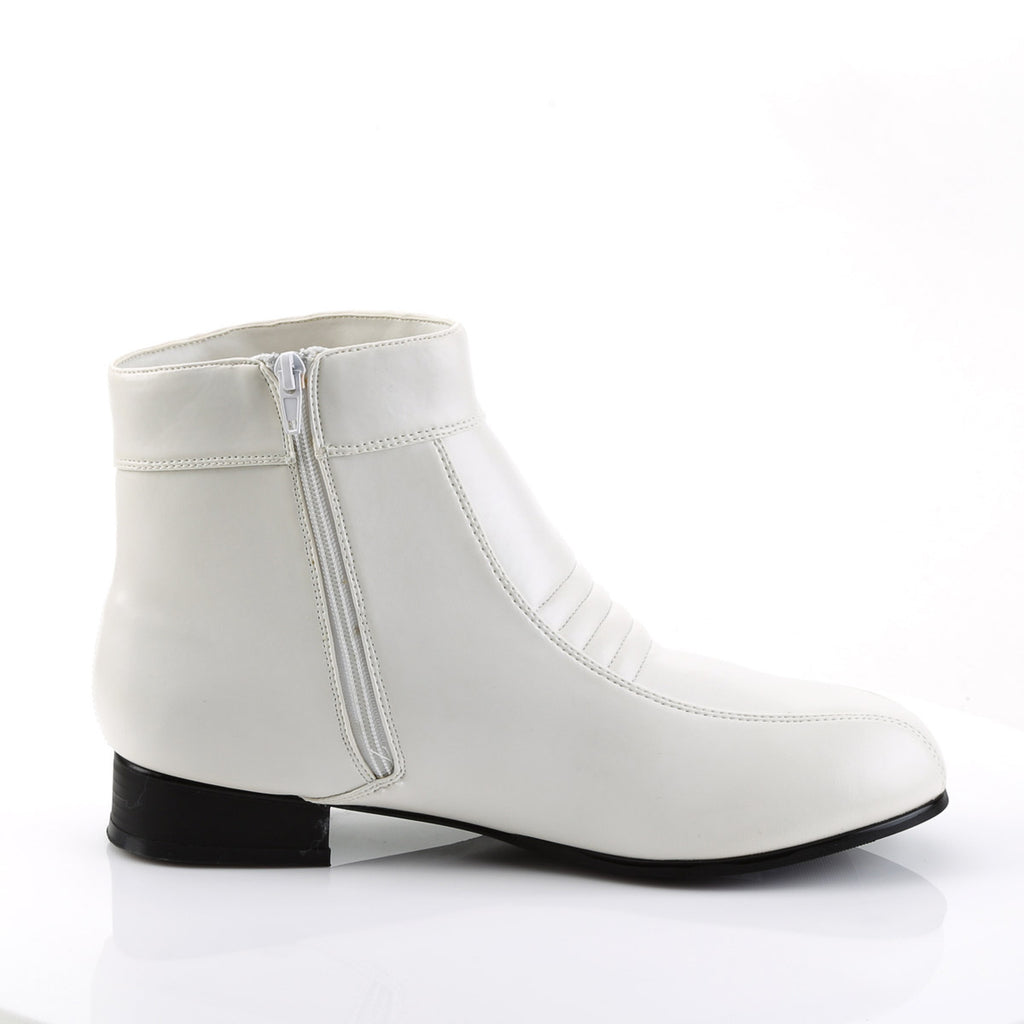 Comic Book Hero Low Heel Trooper Zip Side Pimp Boots Shoes Pleaser Funtasma PIMP/50