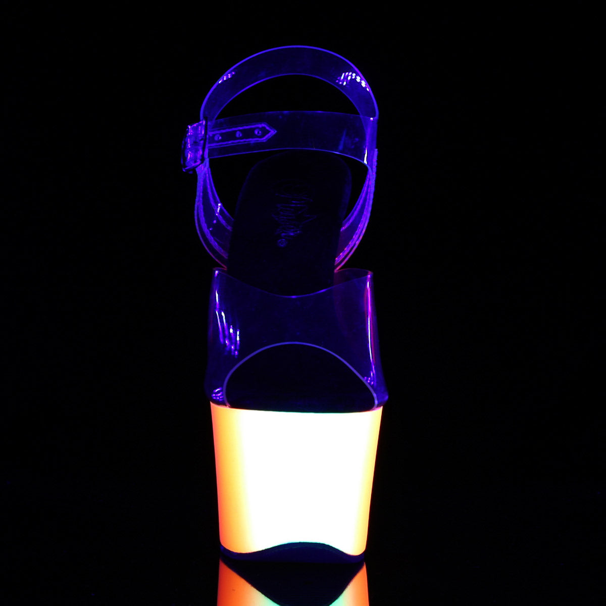 Neon Platform Stiletto Clear Ankle Strap Sandals High Heels Shoes Pleaser Pleaser RAINBOW/308UV