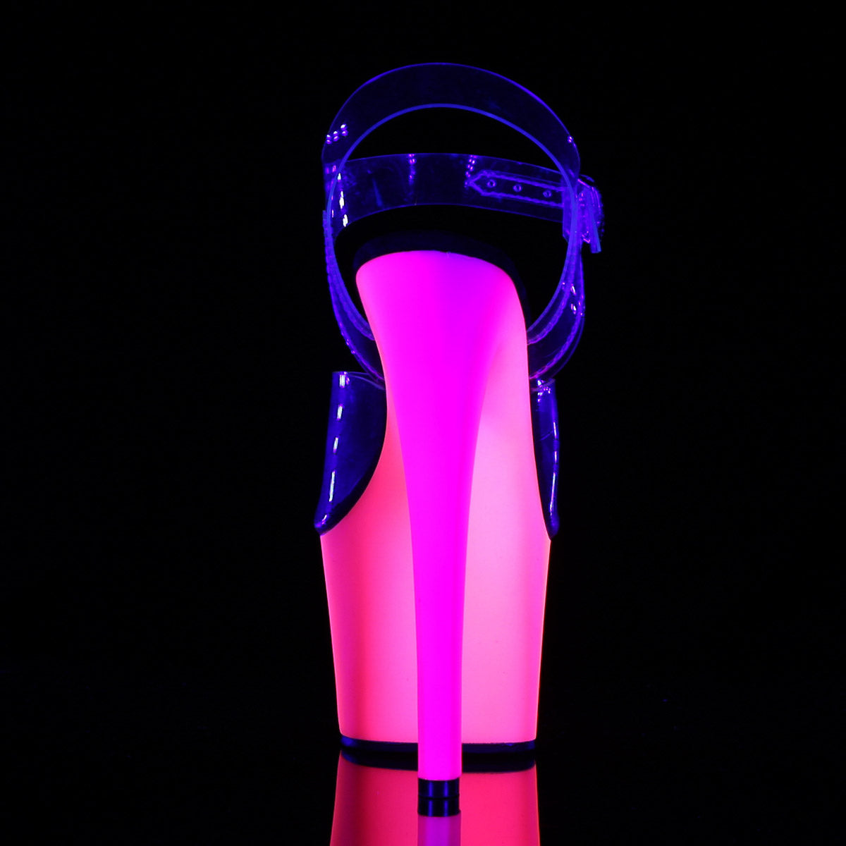 Neon Platform Stiletto Clear Ankle Strap Sandals High Heels Shoes Pleaser Pleaser RAINBOW/308UV