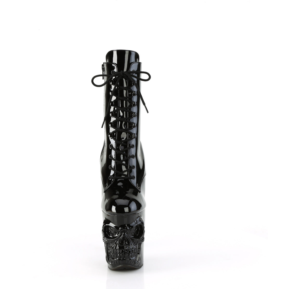 Pleaser 8" Finger Bone Heel, 4" Skull Pf Ankle Boot, Inside Zip RAPT1020/B/M Secondary image