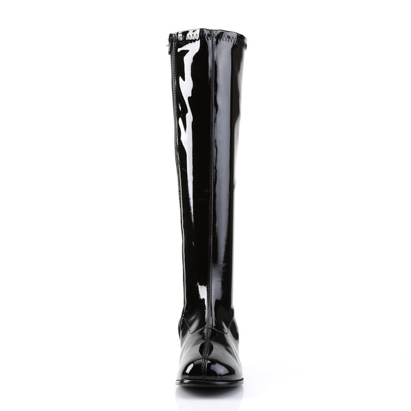 70S Disco Retro Side Zipper Block Heel Knee High Gogo Boots Shoes Pleaser Funtasma RETRO/300