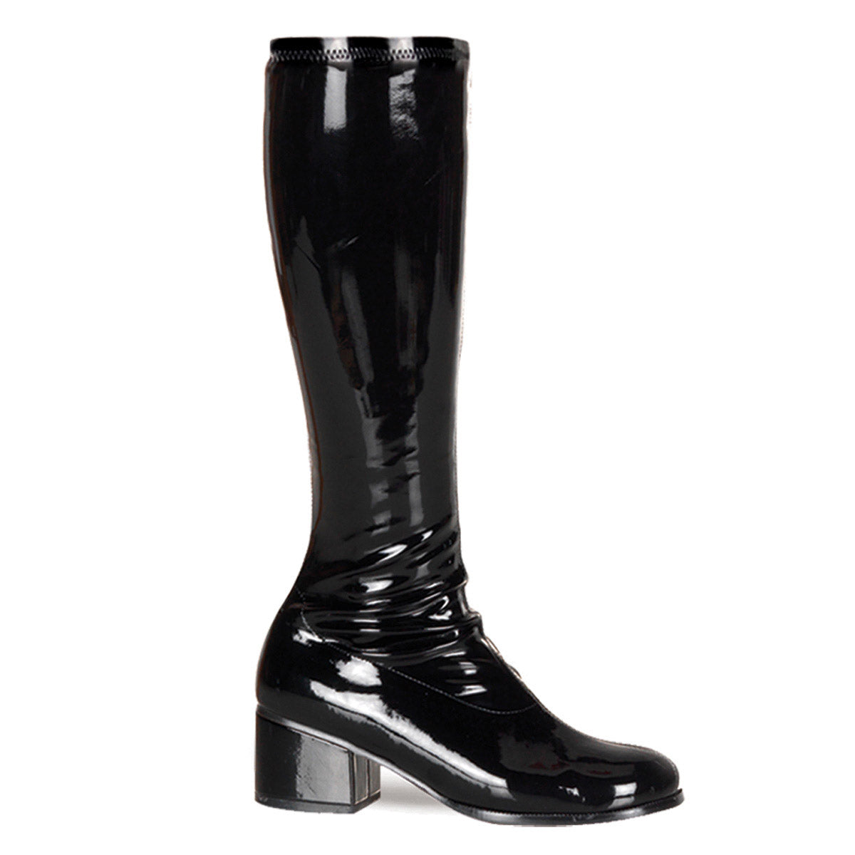 70S Disco Retro Side Zipper Block Heel Knee High Gogo Boots Shoes Pleaser Funtasma RETRO/300 Main image