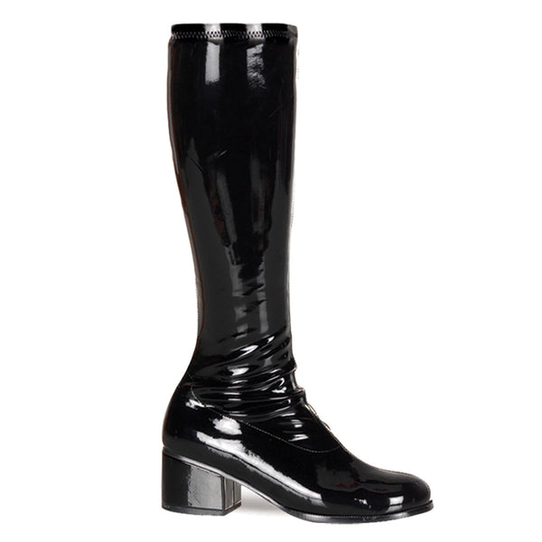 70S Disco Retro Side Zipper Block Heel Knee High Gogo Boots Shoes Pleaser Funtasma RETRO/300
