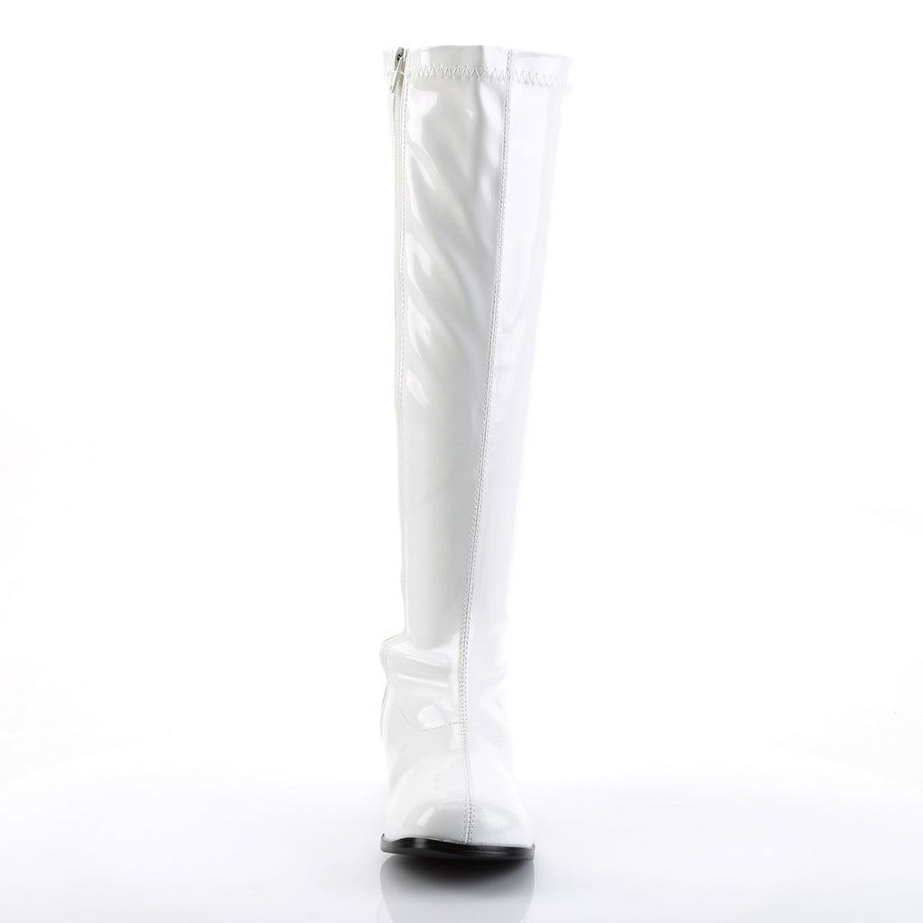 70S Disco Retro Side Zipper Block Heel Knee High Gogo Boots Shoes Pleaser Funtasma RETRO/300