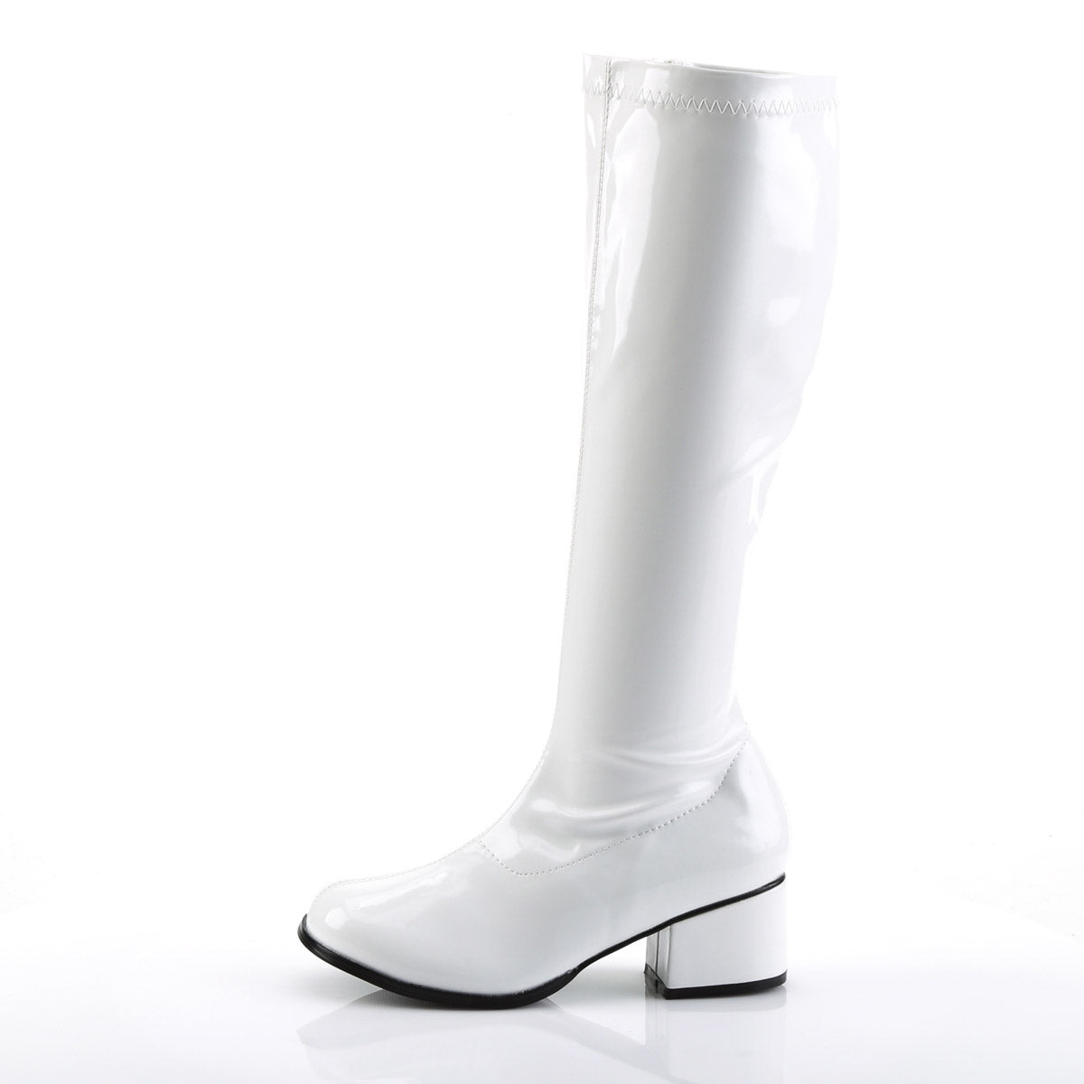 70S Disco Retro Side Zipper Block Heel Knee High Gogo Boots Shoes Pleaser Funtasma RETRO/300