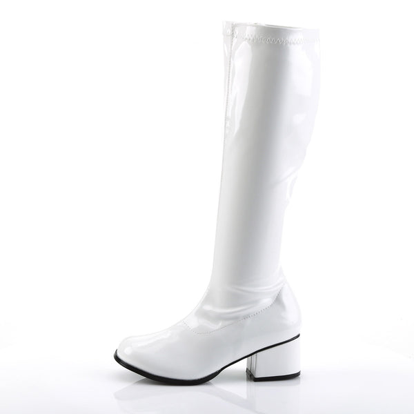 70S Disco Retro Side Zipper Block Heel Knee High Gogo Boots Shoes Pleaser Funtasma RETRO/300
