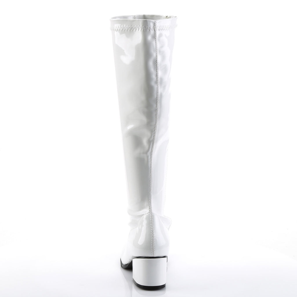 70S Disco Retro Side Zipper Block Heel Knee High Gogo Boots Shoes Pleaser Funtasma RETRO/300