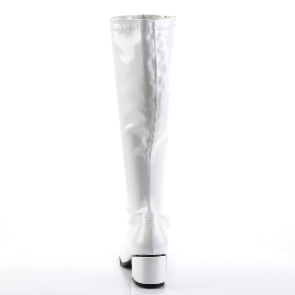 70S Disco Retro Side Zipper Block Heel Knee High Gogo Boots Shoes Pleaser Funtasma RETRO/300