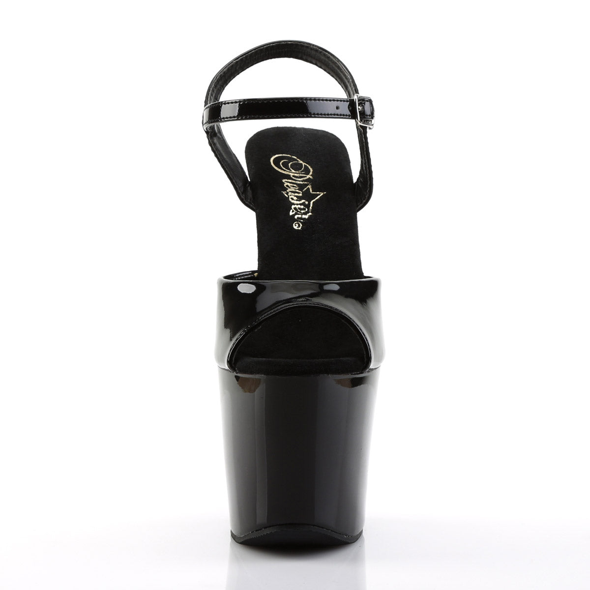 Pleaser Revolver 7" Rhinestone Embellished Gun Heel Platform Ankle Strap Sandal for Women Secondary image
