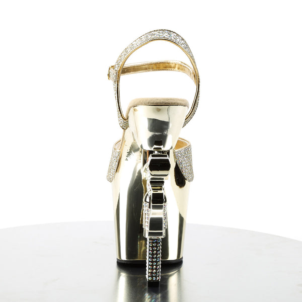Sexy Platforms Glitter Strap Sandals Revolver Gun High Heels Shoes Pleaser Pleaser REVOLVER/709G