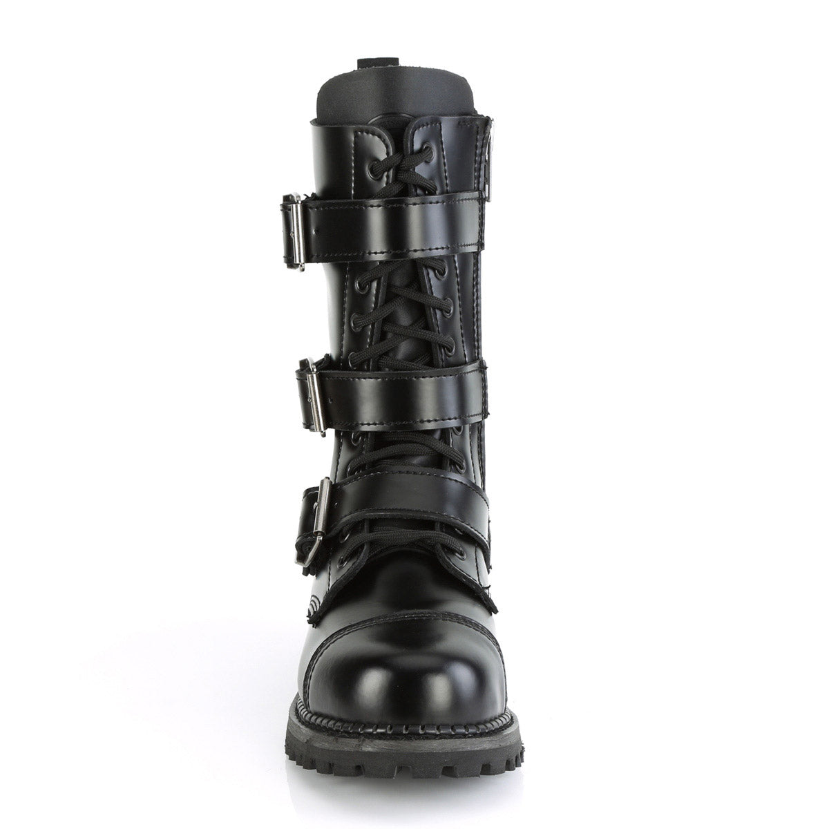 Mid Calf Buckle Strap Lace Up Rugged Goth Punk Combat Boots Shoes Pleaser Demonia RIOT/12